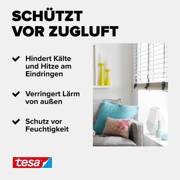 Actual product image tesa tesamoll CLASSIC E-profile window seal, rubber seal for insulation