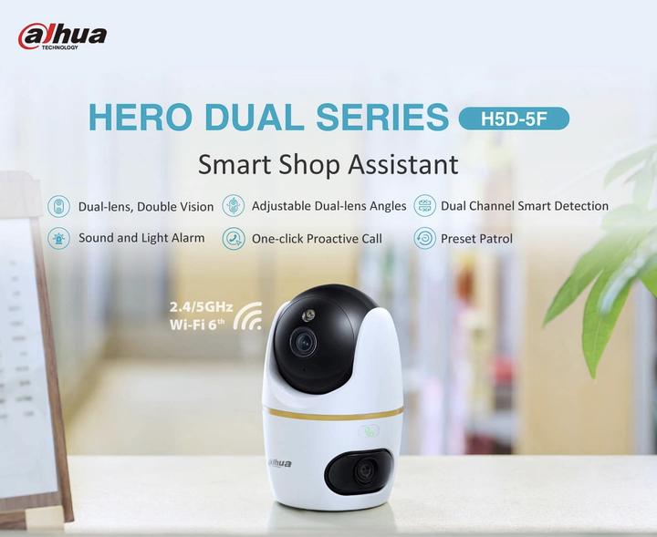 Image du produit Dahua 2x H5D-5F Caméra WiFi à double objectif (2880 x 1620 Pixels)