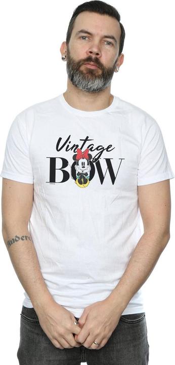 Actual product image Disney Mens Minnie Mouse Vintage Bow T-Shirt (S)