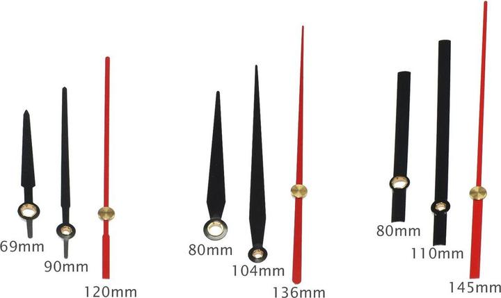Produktbild Chilitec Funk-Uhrwerk DCF, mit 3 Zeigersätzen, schleichender Zeiger