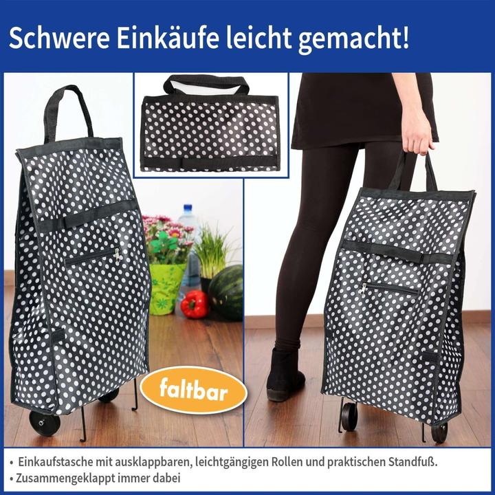 Schwarz mit weissen Punkten