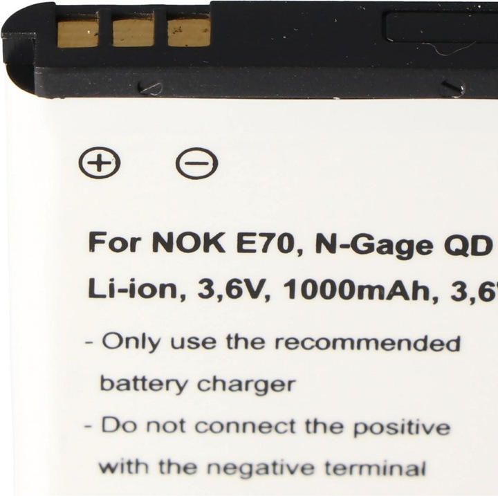 Image du produit AccuCell Batterie Nokia E70, N-Gage QD, Nokia BL-6C