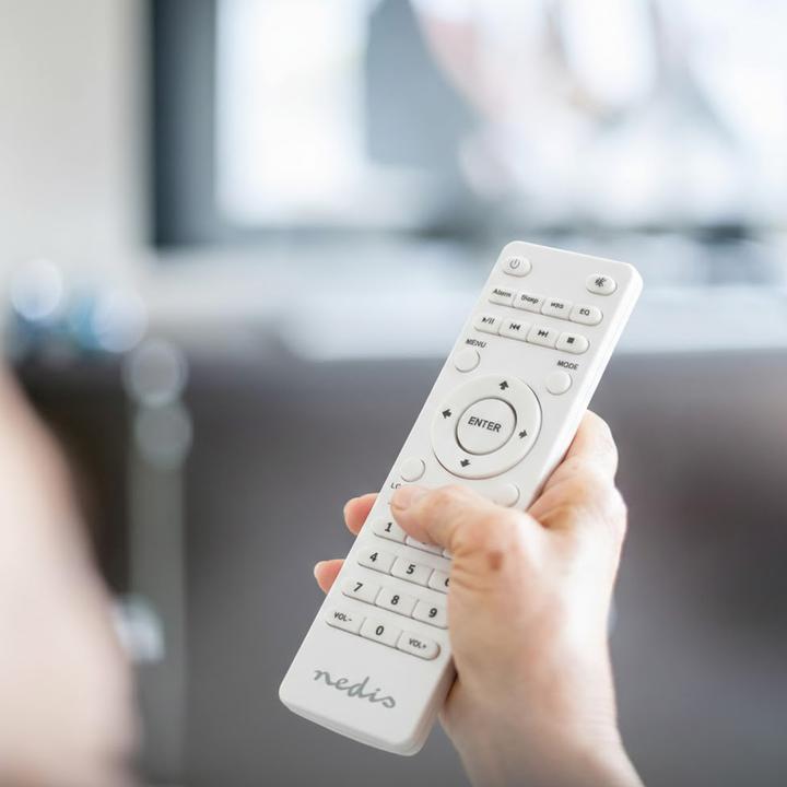 Produktbild Nedis Replacement Remote Control Suitable for: RDIN2000WT / RDIN2500WT Fixed 1 Device Clear Lay-Out (Gerätespezifische Fernbedienung, Infrarot)