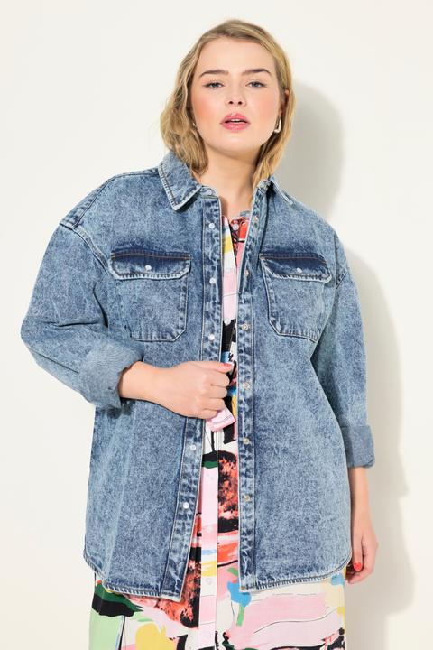 Immagine prodotto Studio Untold Camicia di jeans dal taglio oversize con look vintage e maniche lunghe (54)