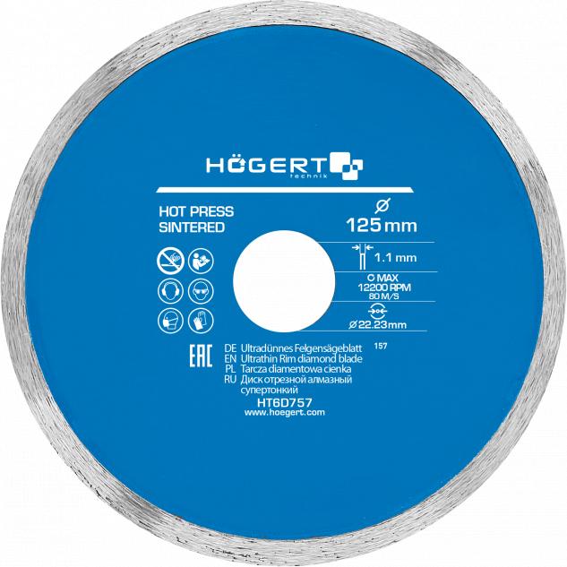 Högerl, Cassetta degli attrezzi, HOEGERT TARCZA DIAMENTOWA 125x22.2/PEŁNA