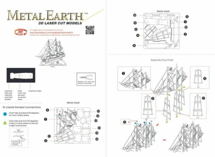 Nutritional values and ingredients Metal Earth Sail Ship Black Pearl