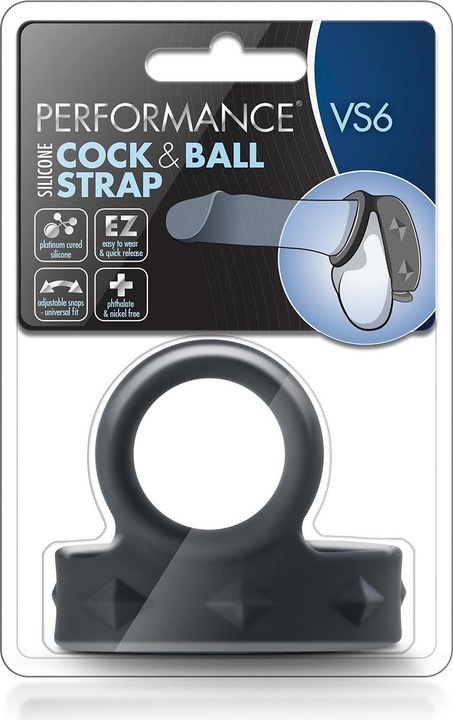 Actual product image Blush Performance Vs6 Cock & Ball Strap Black