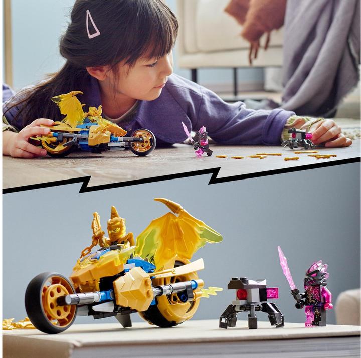 Actual product image LEGO Jay's gold dragon motorcycle (71768, LEGO Ninjago)