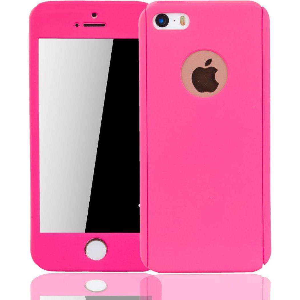König Design Schutz Handy Hülle für Apple iPhone 5 / 5s / SE Case Cover Displayschutz Pink (Apple iPhone 5), Smartphone ...