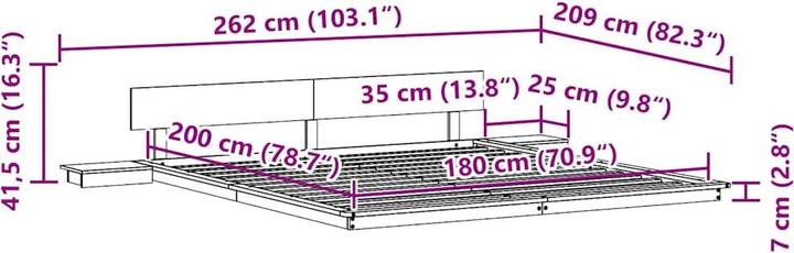 Produktbild vidaXL Bettgestell (180 x 200 cm)