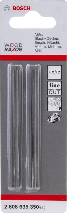 Produktbild Bosch Professional Zubehör Hobelmesser, 82 mm, scharf, gerade, Carbide, 40°, 2 Stk.