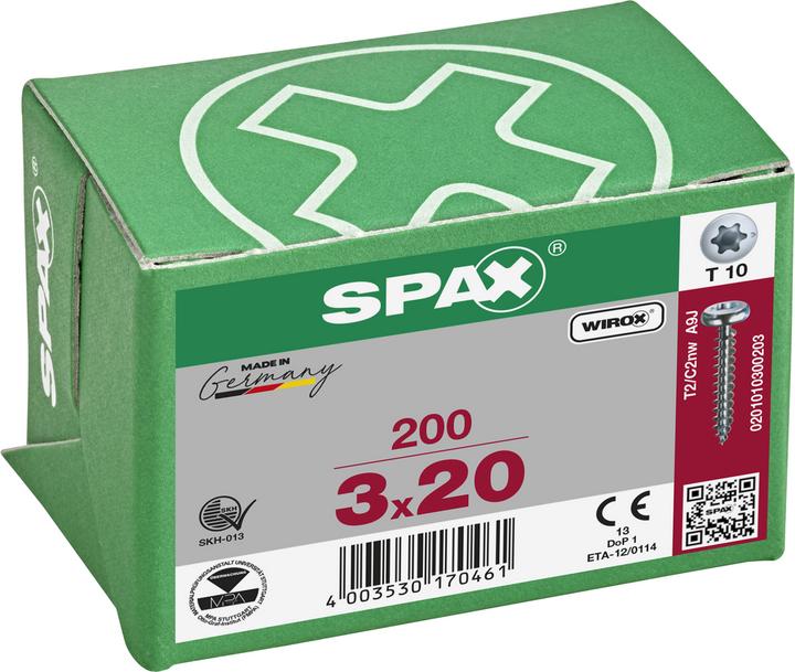 Produktbild Spax Halbrundkopf T-Star Plus T10 Vollgewinde Wirox (200 Schrauben pro Stück)