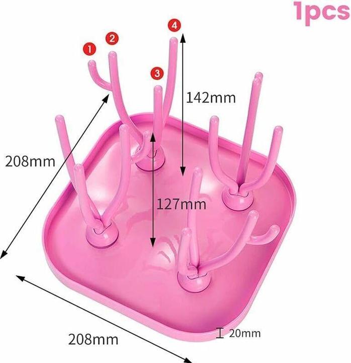 Produktbild JTI Wäscheständer für Babyflaschen - rosa