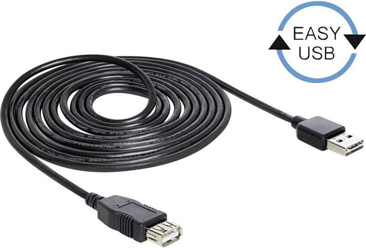Productafbeelding Delock USB A – USB A (5 m, USB 2.0, 2.50 W)