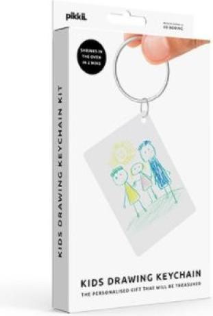 Actual product image Pikkii DIY Keychain Set - Children's Drawing