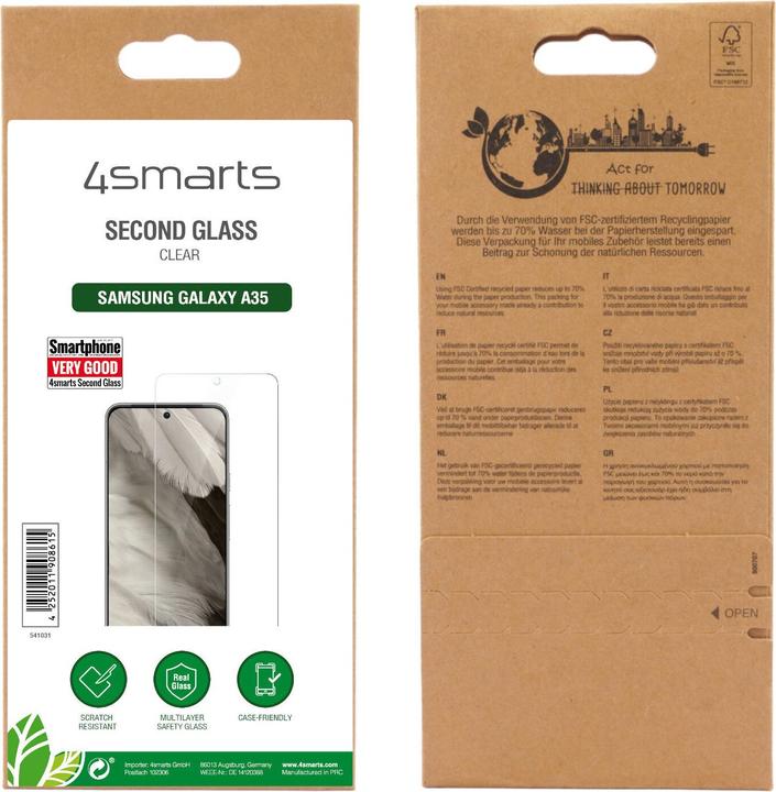 Produktbild 4smarts Second Glass für Samsung Galaxy A35 (1 Stk., Samsung Galaxy A35)