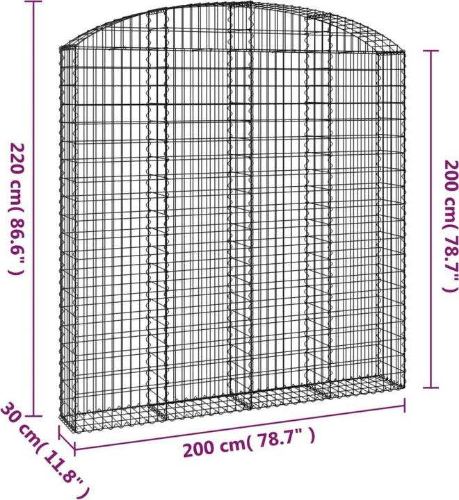 Produktbild vidaXL Gabionenkorb