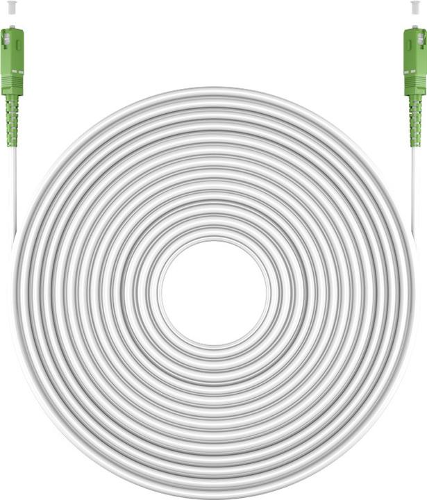 Image du produit Goobay Câble à fibre optique FTTH, monomode OS2 White, blanc simplex, 15 m (S/UTP, CAT6, 15 m)