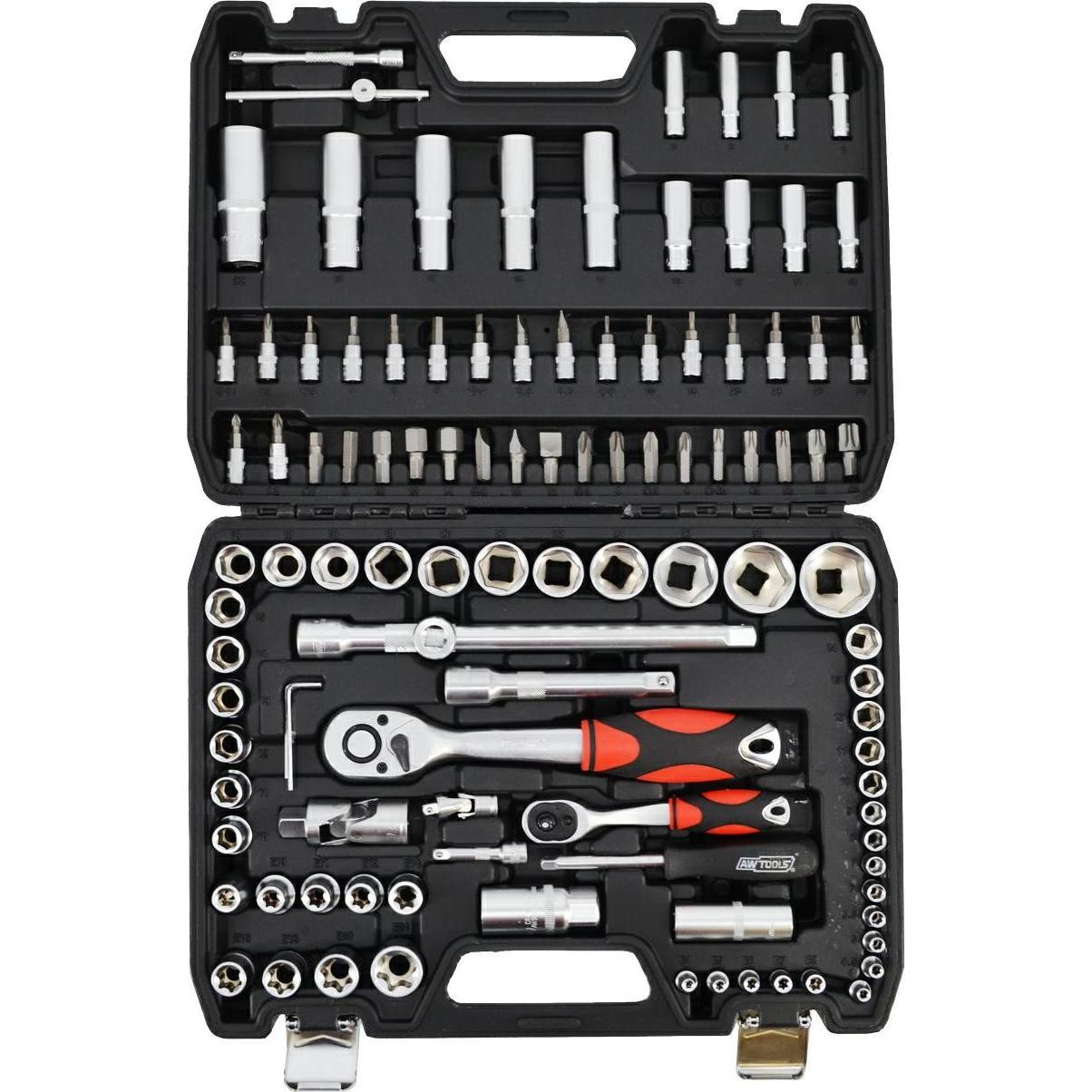 Awtools, Steckschlüssel + Stecknuss, ZESTAW KLUCZY 108el 1/2" / 1/4"