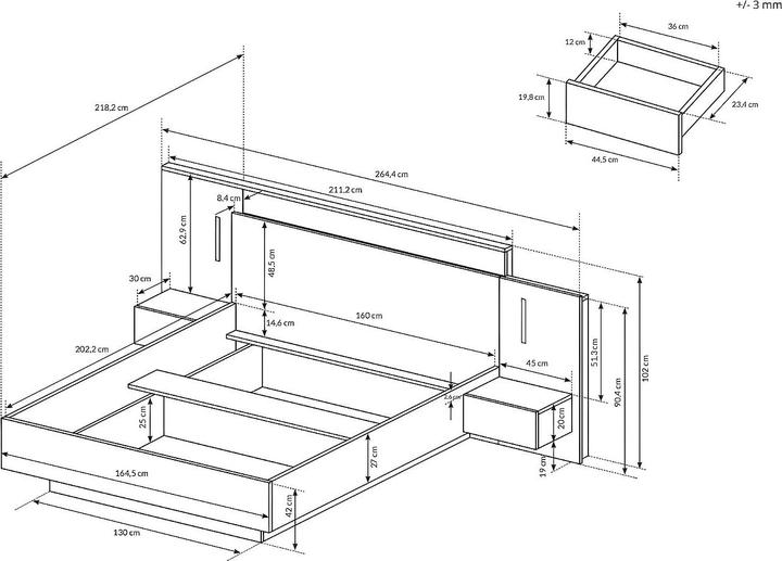 Image du produit Vente-unique Francoli (160 x 200 cm)