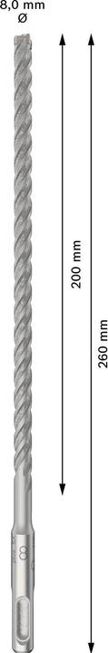Produktbild Bosch Professional Zubehör PRO SDS plus-5X Hammerbohrer, 8 x 200 x 260 mm (8 Millimeter)