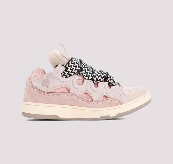 Produktbild Lanvin curb sneakers in white and pink leather (39)