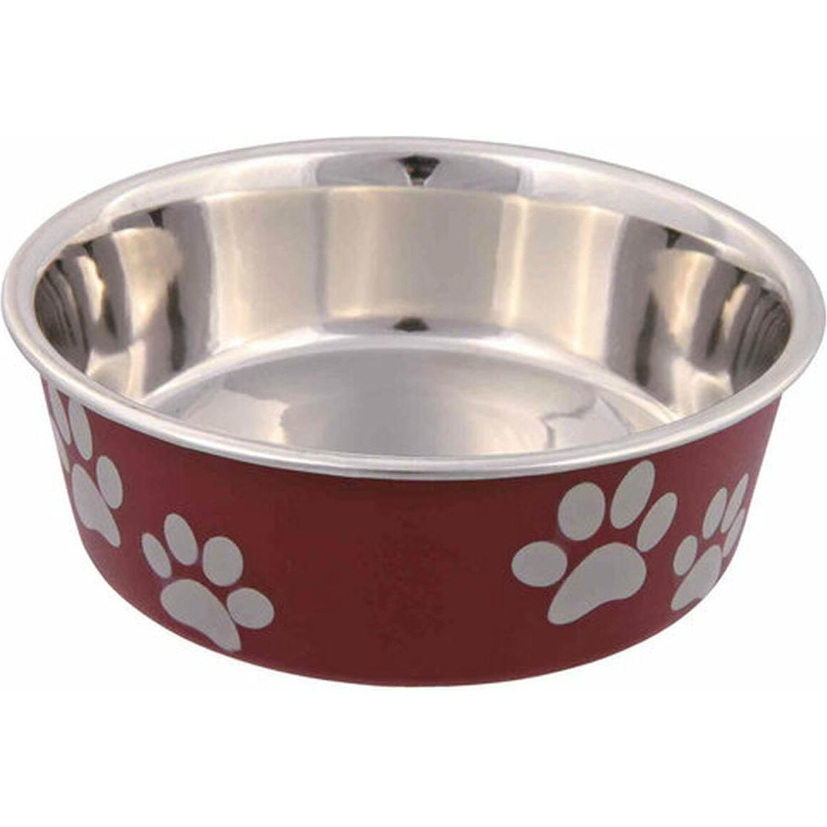 Comparer les prix de Trixie Gamelle en inox avec revêtement en plastique pour chien - capacité : 300 mL, 12 cm de diamètre