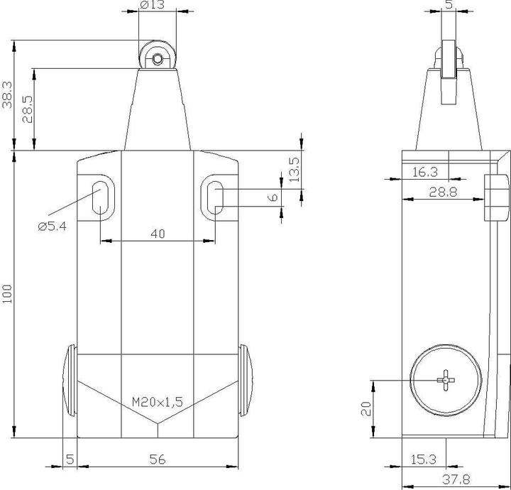 Produktbild Siemens Begrenzungsschalter XL mit Rollenstößel