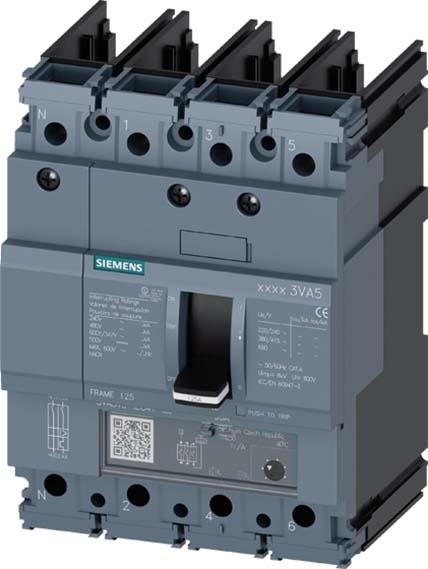Immagine prodotto Siemens Interruttore automatico 110A 4p opt. comando motore 3VA5111-5EC41-0AA0