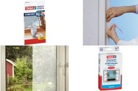 Actual product image tesa Insect screen STANDARD for windows, with Velcro tape, without drilling (110 x 130 cm)