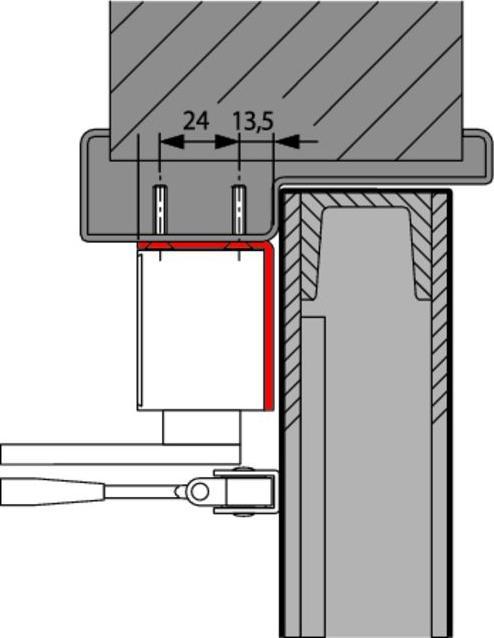 Produktbild Dormakaba Sturzfutterwinkel zu TS 73 V / 83 (Zimmertür, Eingangstür, Holztür, Balkontür, Indoor)