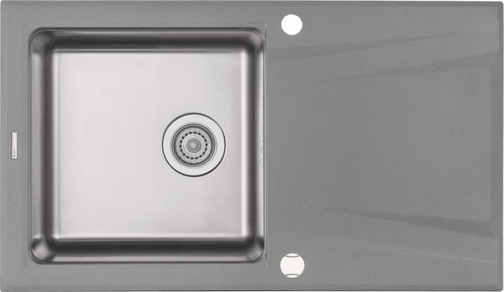 Produktbild No Name Spüle aus Granitstahl mit 1 Becken und Abtropffläche (64 cm, 50 cm)