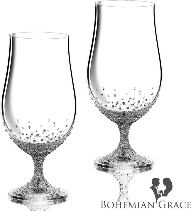 Produktbild Bohemian Grace Cocktail- oder Biergläser mit Swarovski Elements (38 cl, 2 Gläser, Weingläser Set)