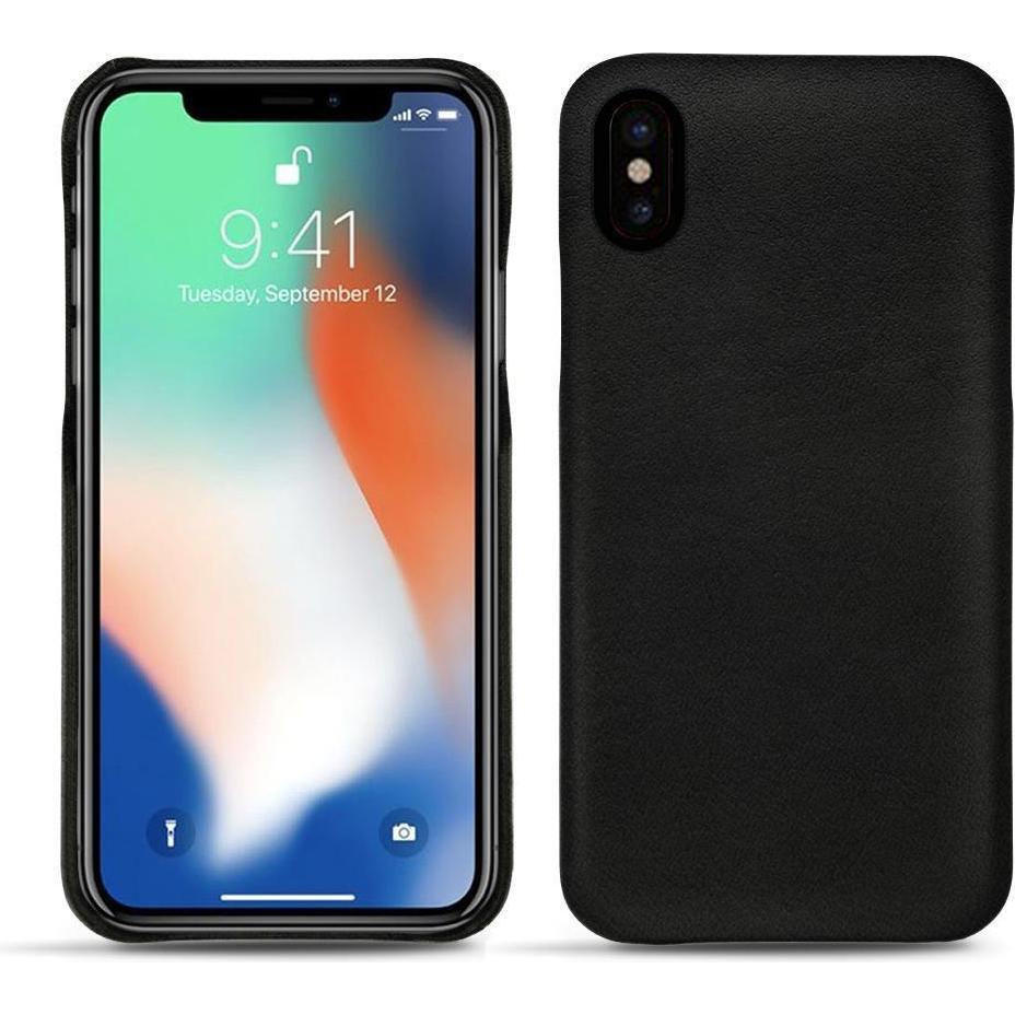 Noreve Lederschutzhülle (Apple iPhone XS Max), Smartphone Hülle, Schwarz