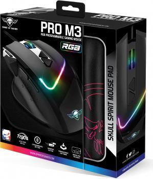 Actual product image Spirit Of Gamer Pro Series PelÄ- Å¾aidimams PRO-M3 RGB + Mouse Pad Juodas (Cable)