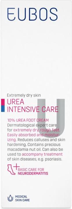 Valeurs nutritives et ingrédients Eubos Crème pour les pieds à l'urée (Crème et gel pour les pieds, 100 ml)