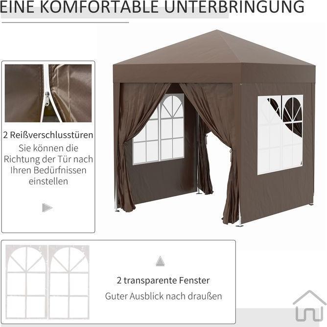Immagine prodotto Outsunny Padiglione pieghevole (200 cm, 200 cm)