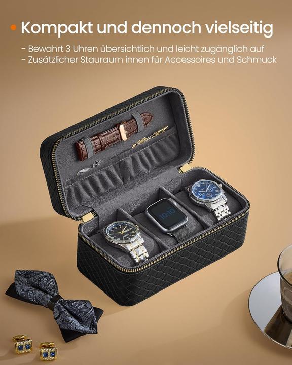 Image du produit Songmics Uhren Aufbewahrung Box für 3 Uhren Grau