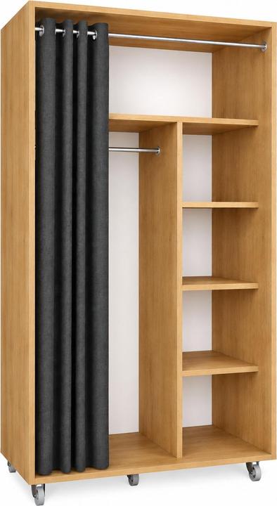 Produktbild VCM Kleiderschrank auf Rollen 100 cm Ostila (101 x 51 x 175 cm)