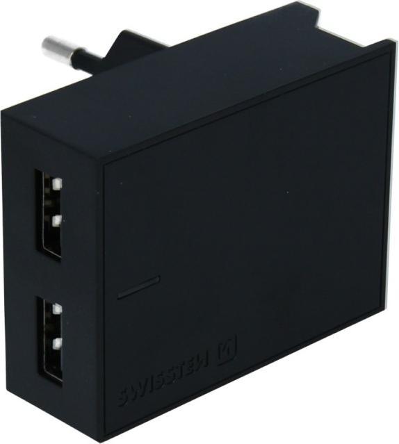 Actual product image Swissten Įkroviklis 2x USB-A 3 A (22042000) (15 W, 2 ports)
