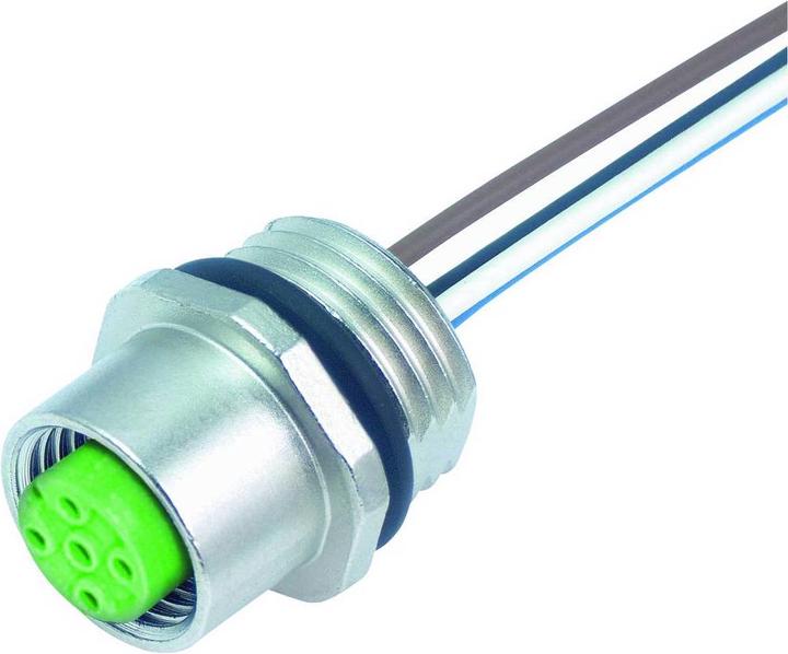 Produktbild Murr Elektronik M12 Flanschbuchse A-cod. Vorderwand incl. Mutter Litzen 8x0.25 0.5m