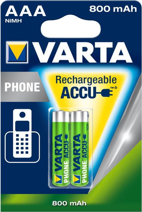 Actual product image Varta Recharge Accu Phone (2 pcs., AAA, 800 mAh)