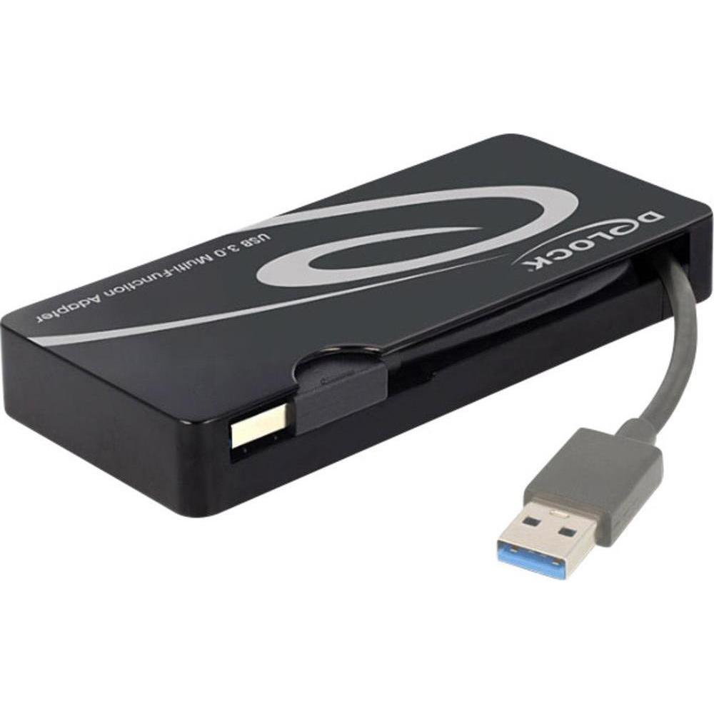 Thumbnail - Delock USB 3.0 Docking (USB-A, 4 Ports), Dockingstation + USB Hub, Schwarz