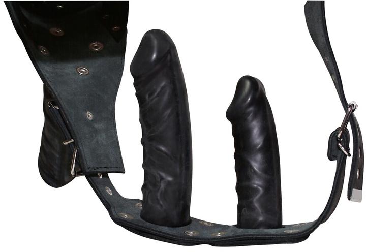 Produktbild Zado Leder-String Mit 3 Dildos
