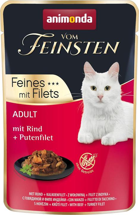 Produktbild animonda Vom Feinsten Rind & Putenfilet, 85g (Adult, 22 Stk., 85 g)