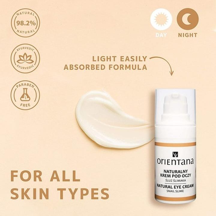 Image du produit Orientana Crème naturelle pour les yeux Snail (Fluide pour le soin des yeux, 15 ml, Journée)