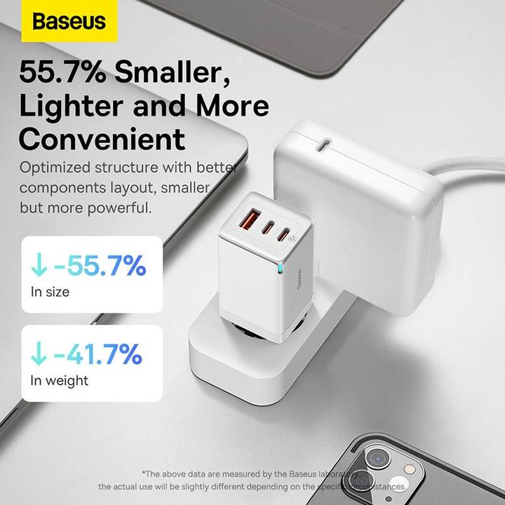 Immagine prodotto Baseus Caricabatterie veloce GaN5 Pro Dual USB-C e USB-A (65 W)