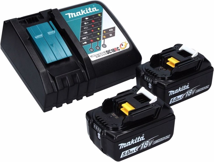 Actual product image Makita DTW 700 RTJ Battery impact wrench 18 V 700 Nm 1/2" XPT Brushless + 2x battery 5.0 Ah + charger (Rechargeable battery operated)