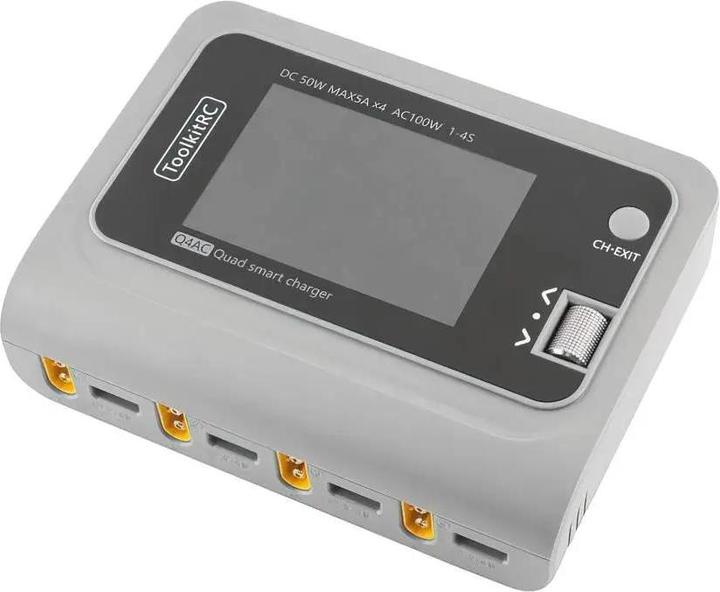 Produktbild Dronefactory ToolkitRC Q4AC 1-4S 100W AC / 200W DC 4-Kanal Smart Ladegerät
