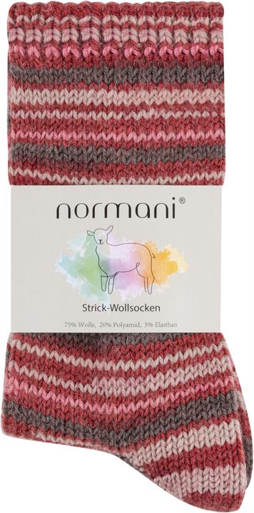 Produktbild Normani 2 Paar Gestrickte Wollsocken Bunt-geringelt (2er Pack, 35 - 38)